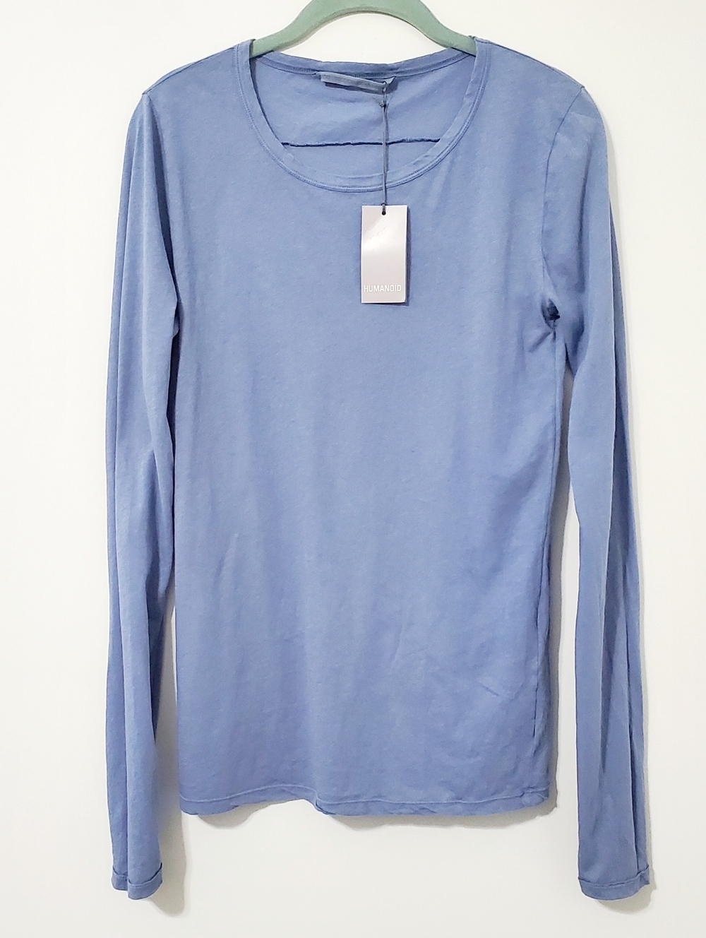 Humanoid Janes Long Sleeve Top Sky Blue Organic Cotton Medium NEW